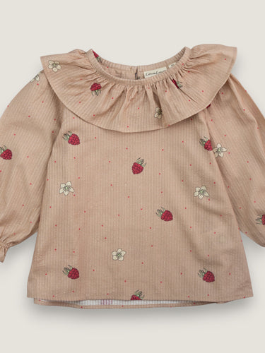 Elinor ruffle blouse ∼ Raspberry rose