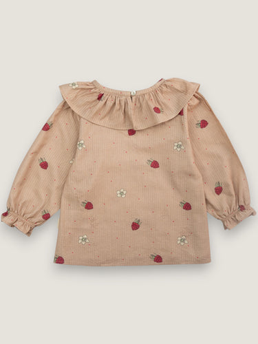Elinor ruffle blouse ∼ Raspberry rose
