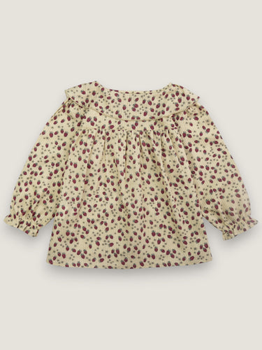 Juliette ruffle shirt ∼ Petit raspberries