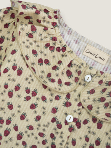 Juliette ruffle shirt ∼ Petit raspberries