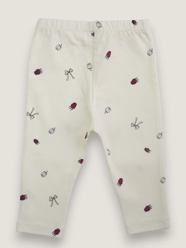 Louie leggings ∼ Raspberry and flowers