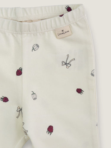 Louie leggings ∼ Raspberry and flowers