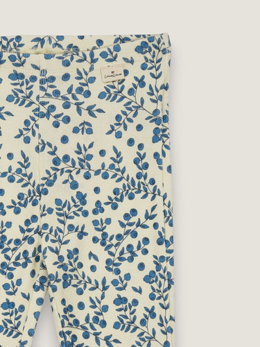 Louie rib leggings ∼ Blueberry branches