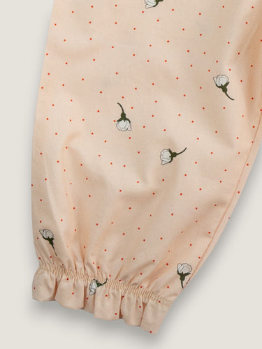 Ellen pants  ∼ White flowers rose