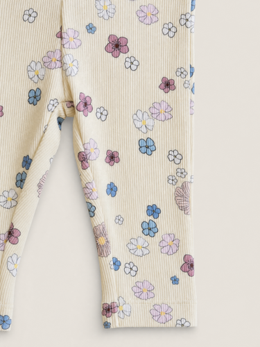 Louie rib leggings ∼ Flowering